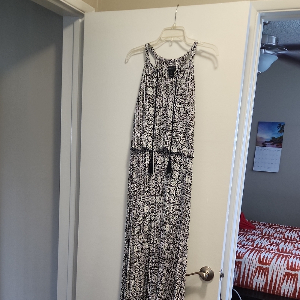 Adrienne Vittadini black & white Monochrome Patterned Dress